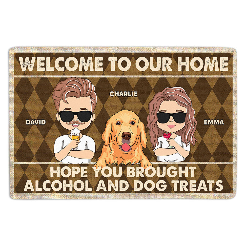Hope You Brought - Personalized Custom Cat Picture Doormat in 24' x 16' and 30' x 18' Sizes