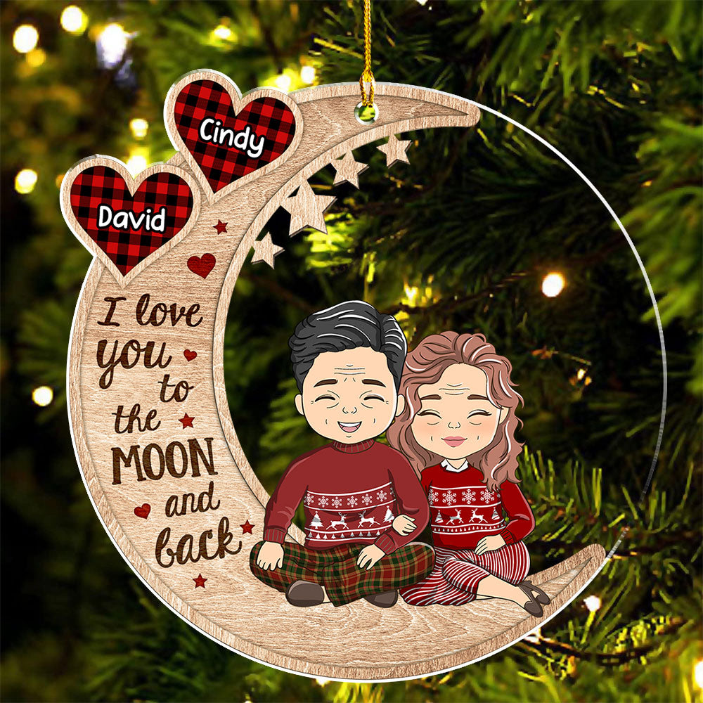 I Love You - Personalized Custom Acrylic Christmas Ornament (4' Diameter, 0.2' Thickness)
