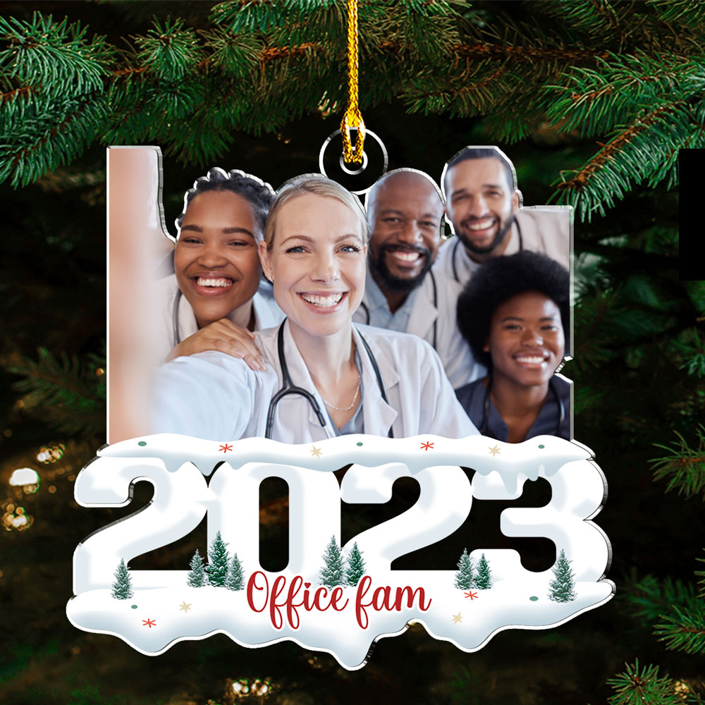 2023 Christmas Custom Photo Acrylic Ornament for Friends and Colleagues - Personalized Joy of the Season