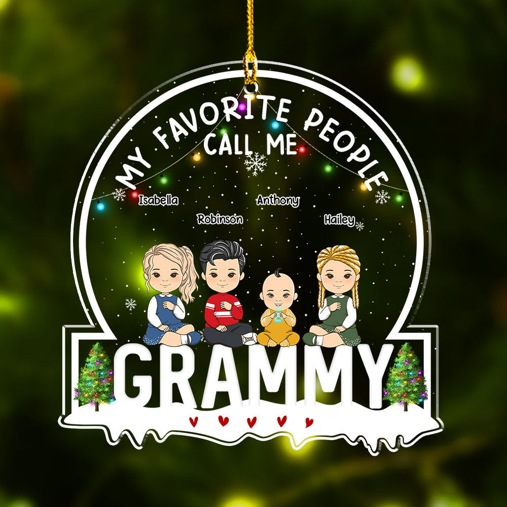 My Favorite People - Unique Personalized Custom Acrylic Christmas Ornament