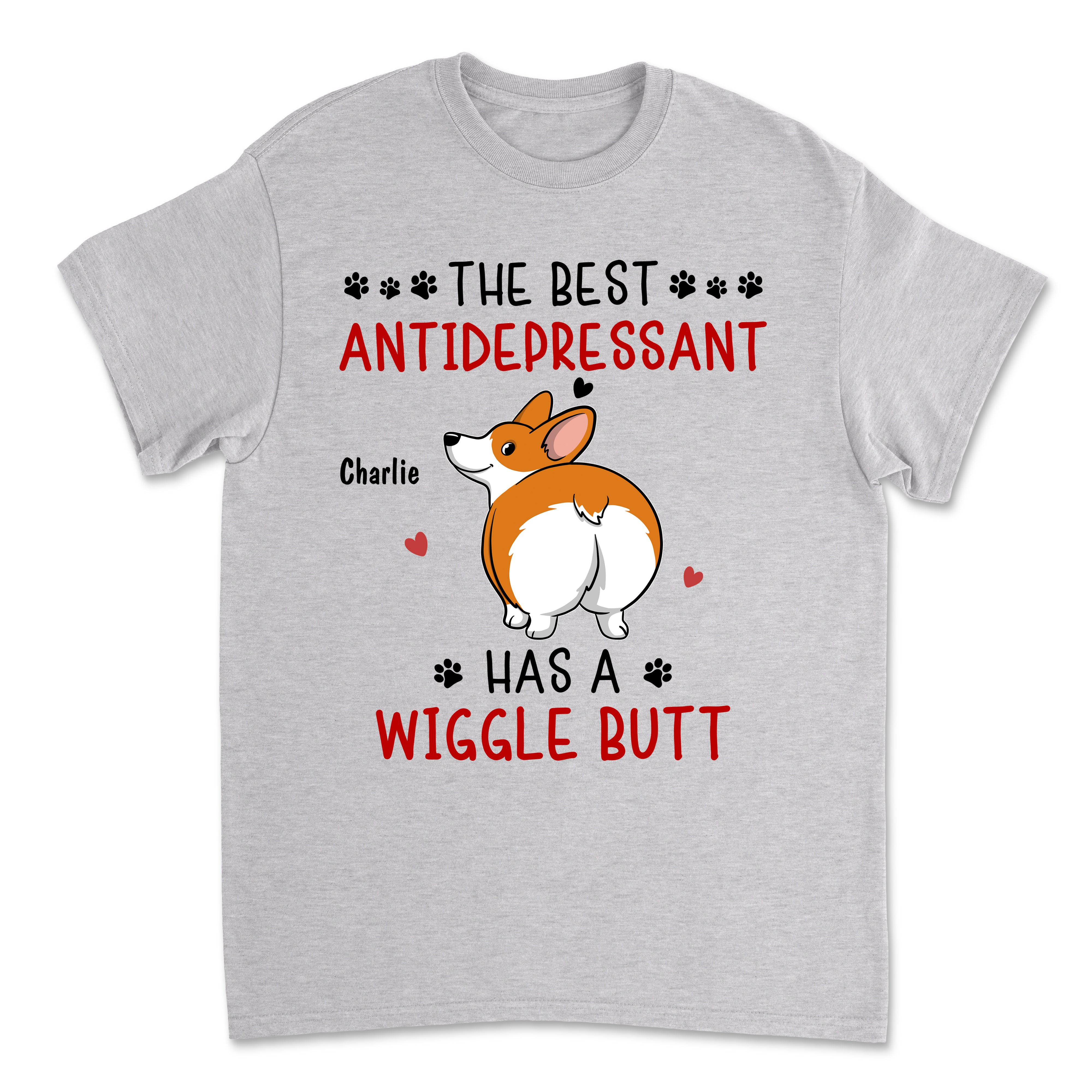 My Antidepressant - Personalized Custom Unisex 5.3 oz T-shirt for Pet Lovers