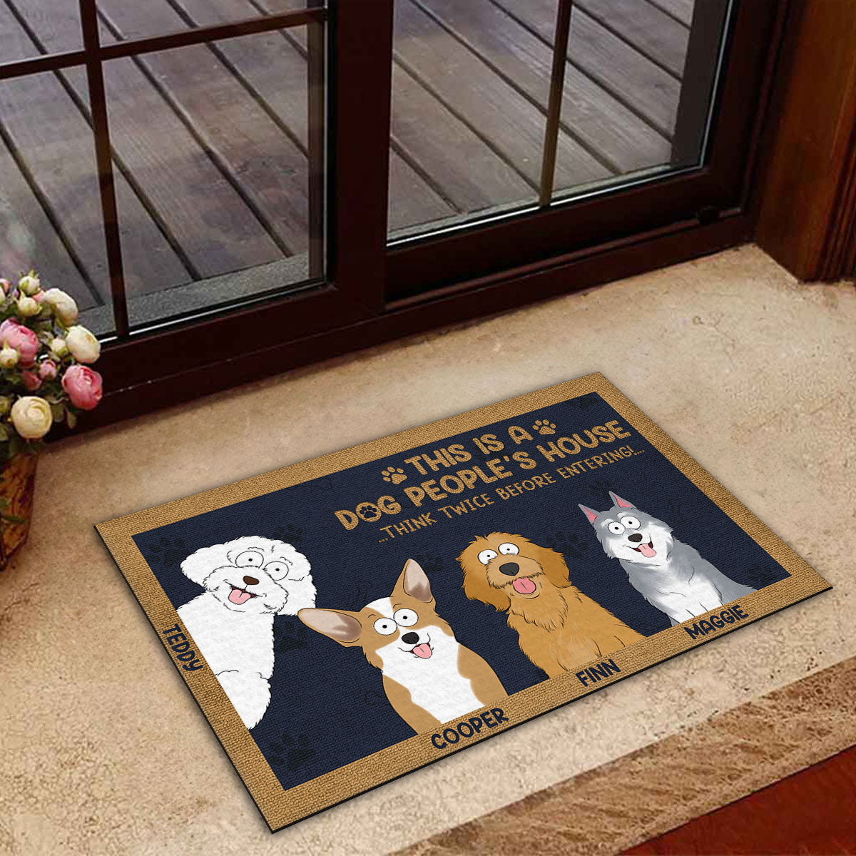 House Of Dog People - Customizable Personalized Doormat for Pet Lovers