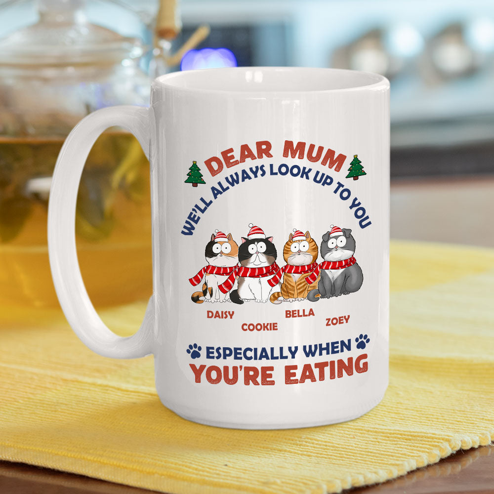 Personalized Custom Coffee Mug - Look Up When Eating for Pet Lovers