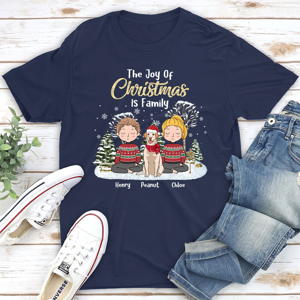 Joy Of Christmas - Personalized Custom Unisex 5.3 oz T-shirt for Pet Lovers