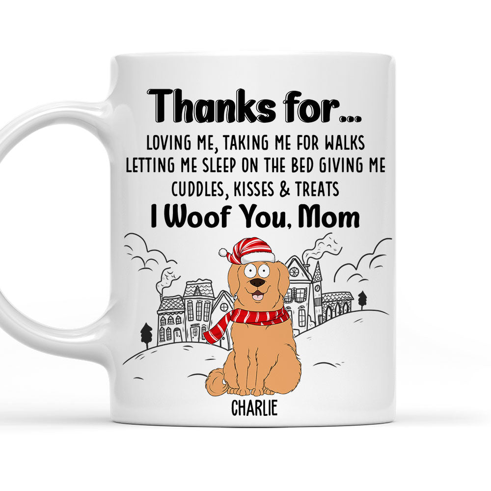 Thankful To Dad - Personalized Custom 11oz/15oz Coffee Mug for Pet Lovers