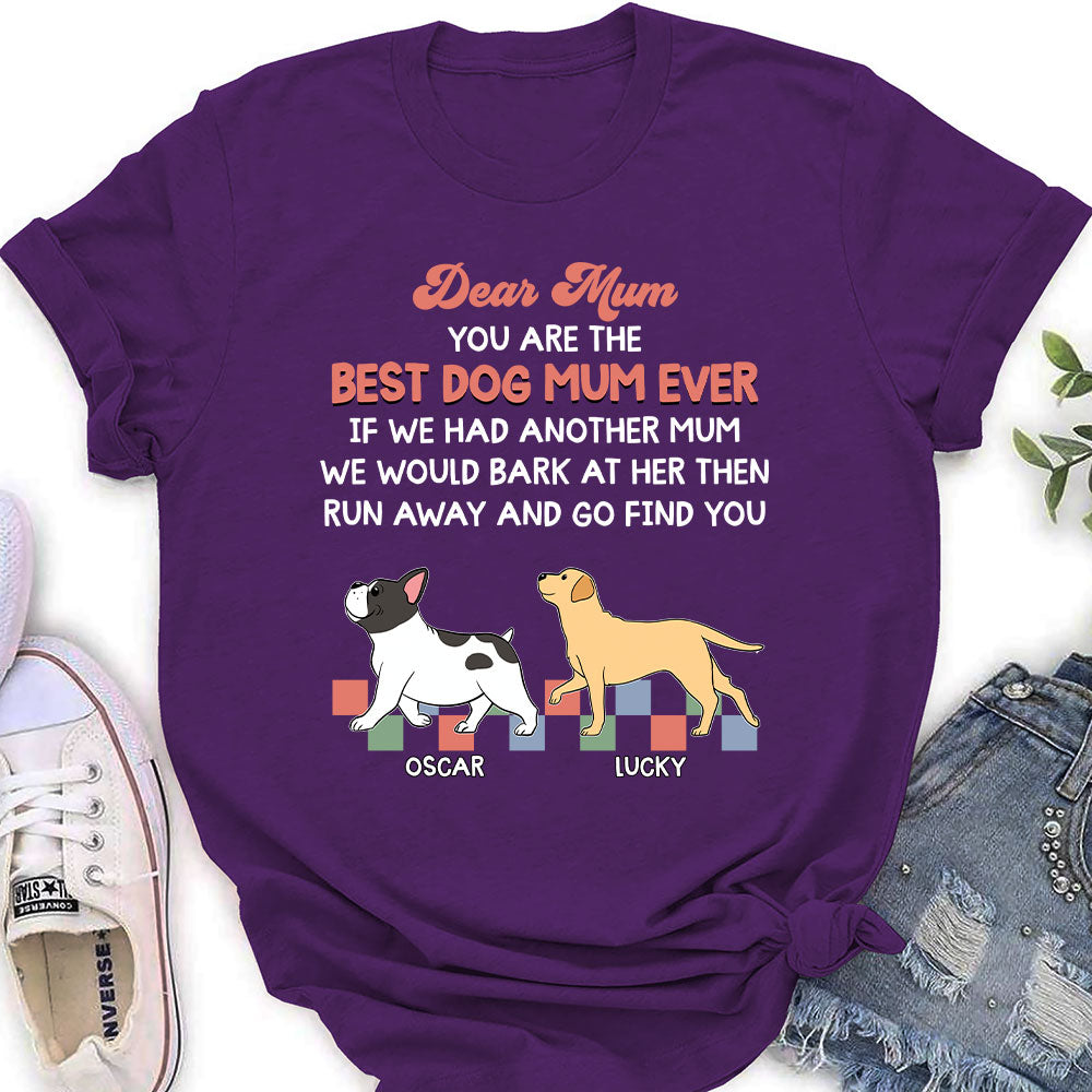 Retro Dog Mom - Stylish Personalized Custom Women's T-shirt for Pet Lovers