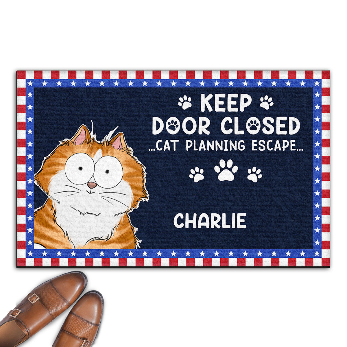 Personalized Custom Doormat - Cats Want To Escape, Ideal for Pet Lovers
