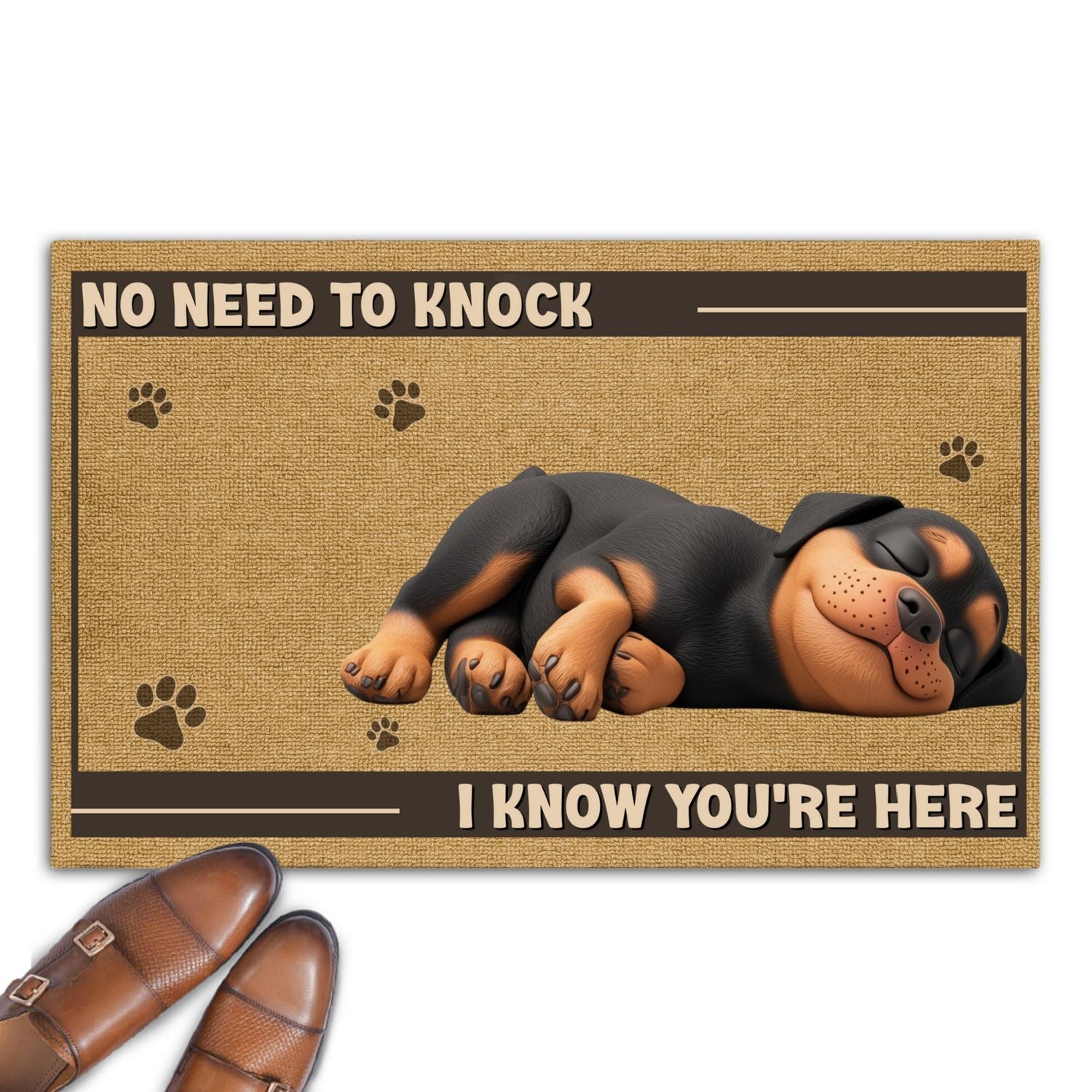 No Need To Knock - Personalized Custom Pet Doormat with Vibrant Sublimation Printing