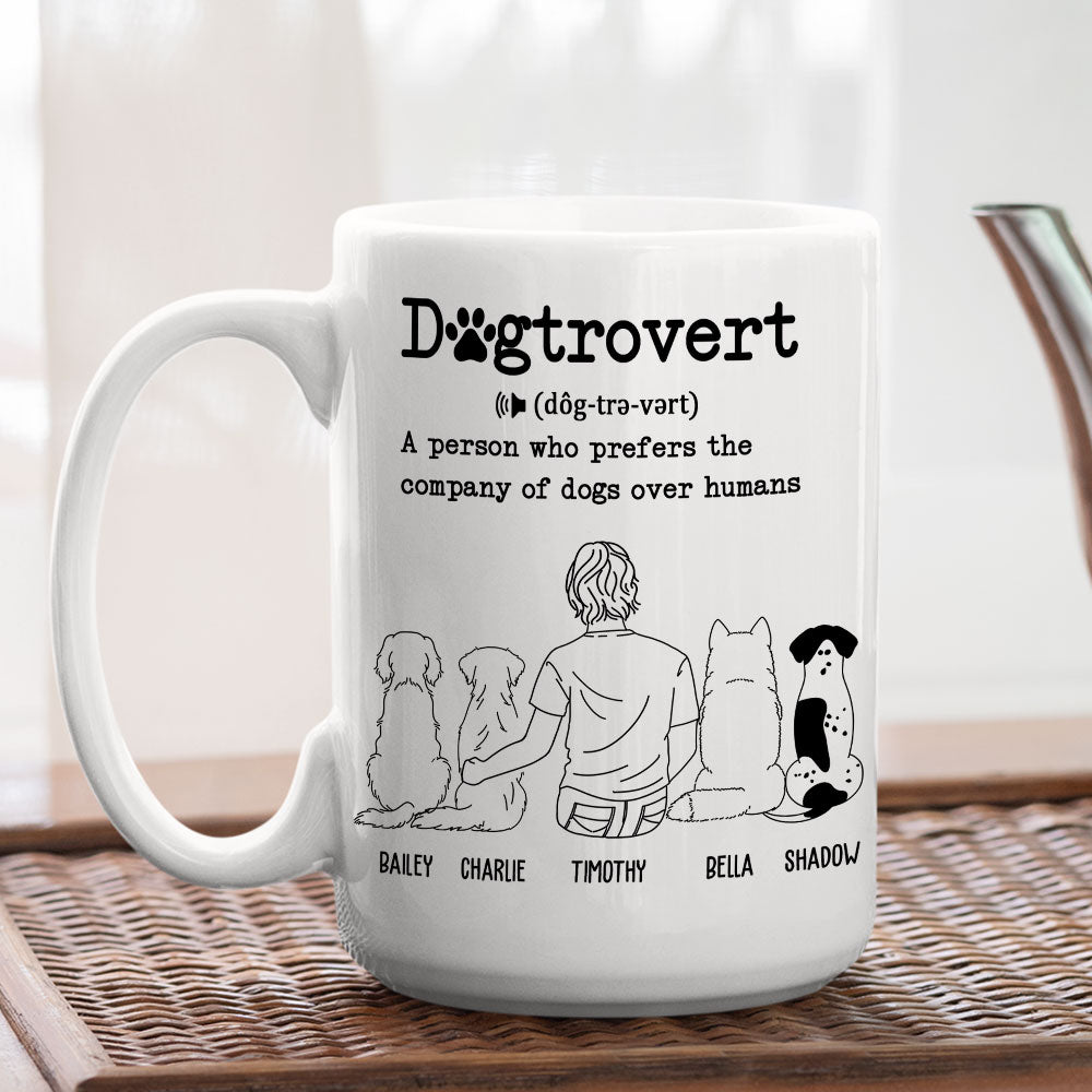 Dogtrovert Definition - Exquisite Personalized Custom Coffee Mug for All Beverages
