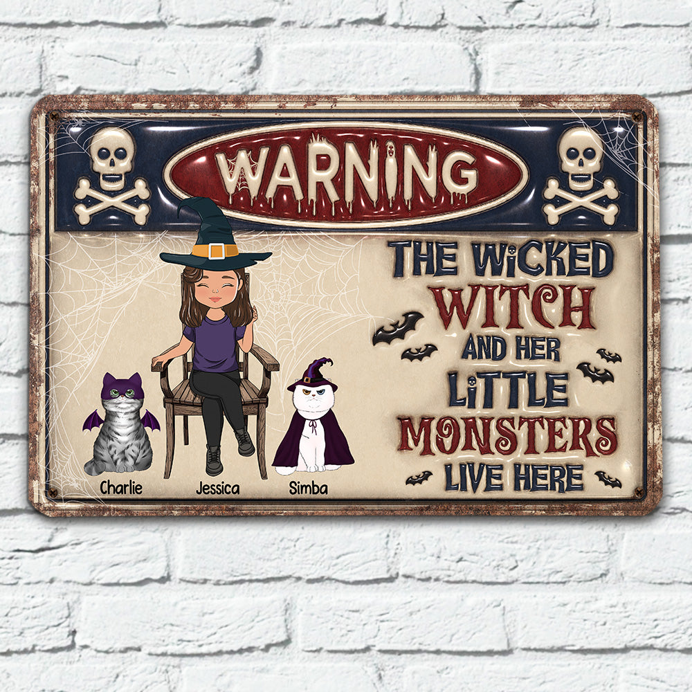 Little Monster - Personalized Custom 3D Inflated Effect UV-Treated Heavy Gauge Aluminum Metal Sign for Home and Office Decor