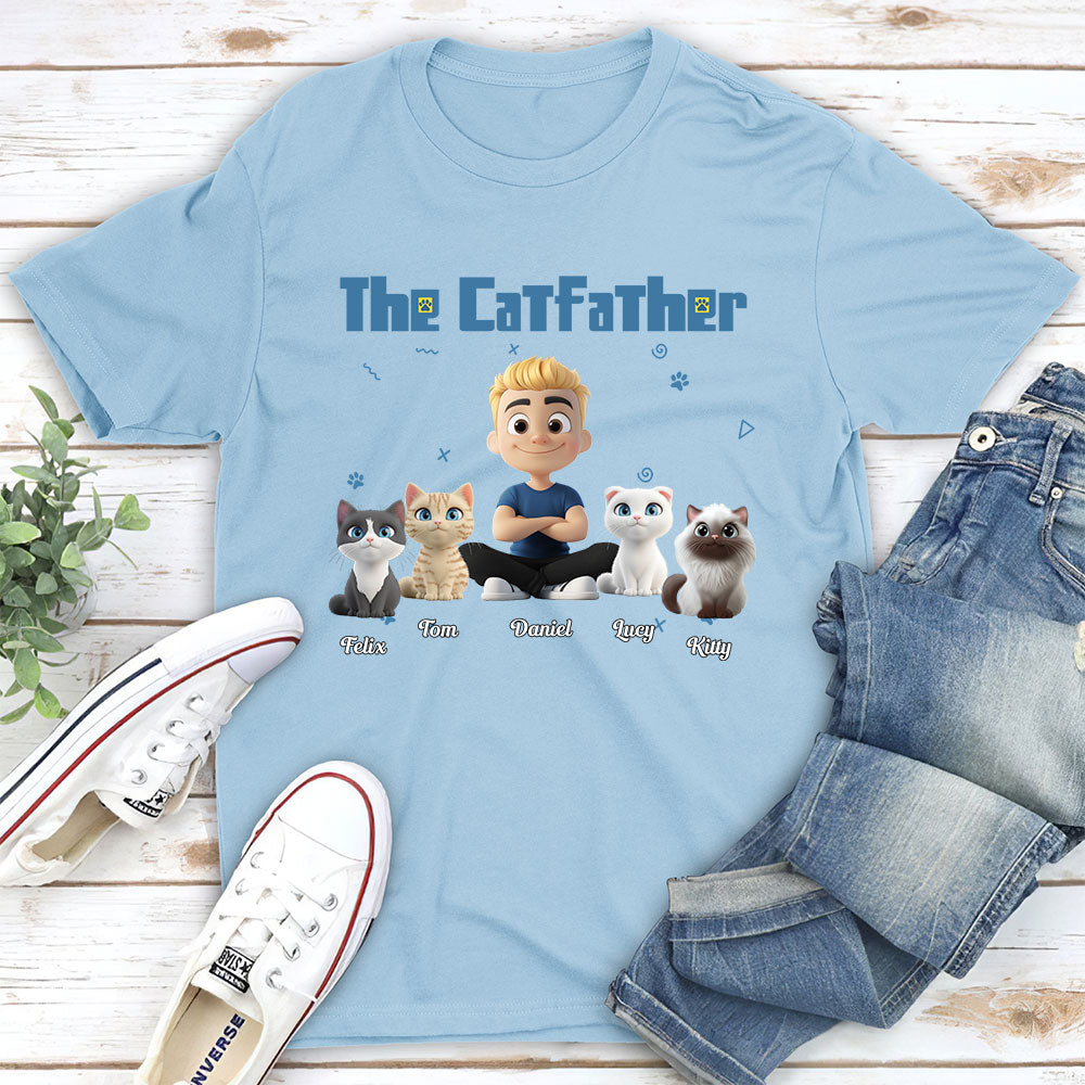 I Am The Catfather - Personalized Custom Unisex 5.3 oz T-Shirt for Pet Lovers