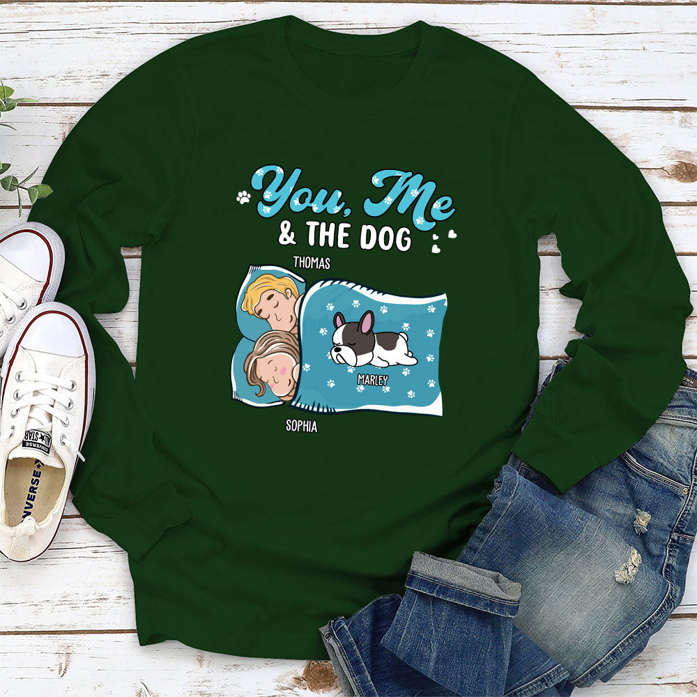 Personalized Custom Long Sleeve Sleepshirt - You, Me, and the Dogs - Ideal Gift for Pet Lovers