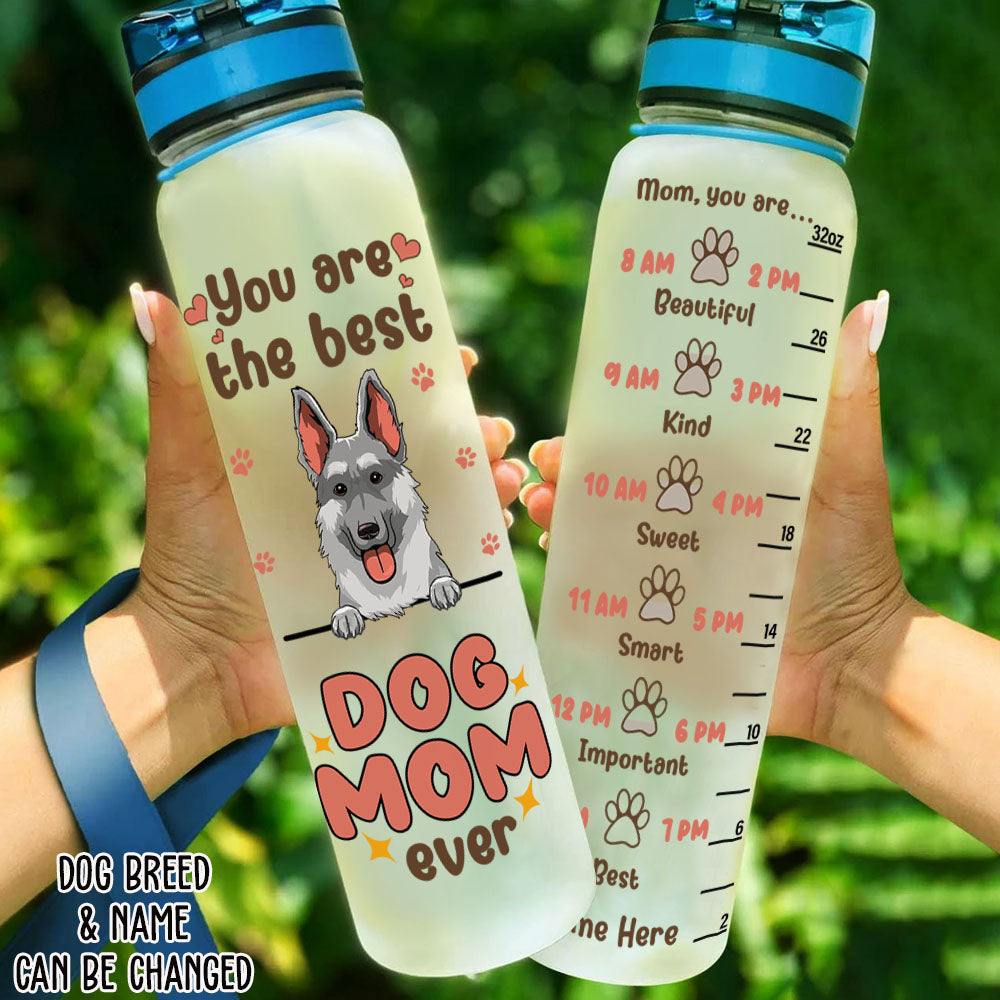 You Are The Best - Personalized Custom Time - Marked Water Tracker Bottle for Pet Lovers
