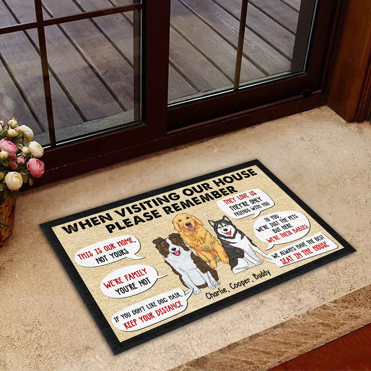 Personalized Custom Doormat - The Perfect Welcome for Pet Lovers When Visiting Our House