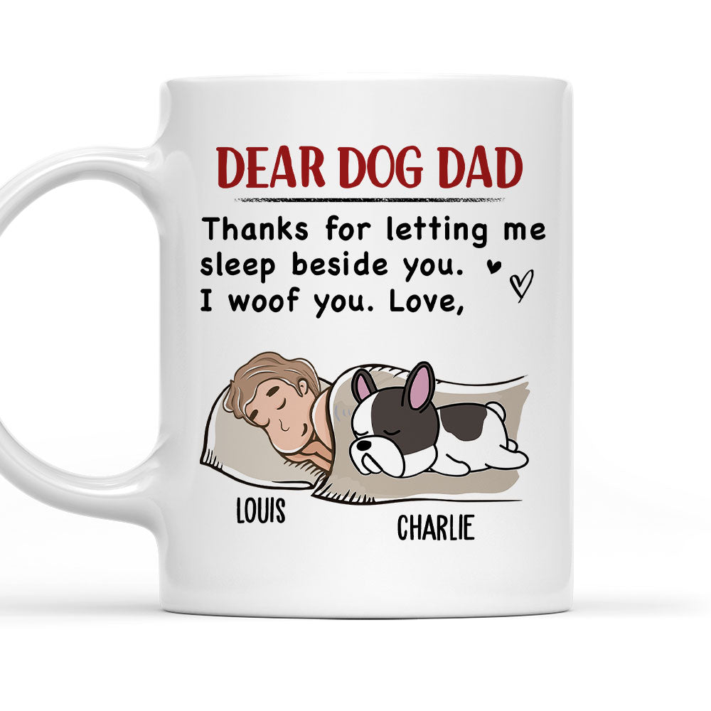 Sleep Beside You - Customizable Personalized Coffee Mug for Pet Lovers