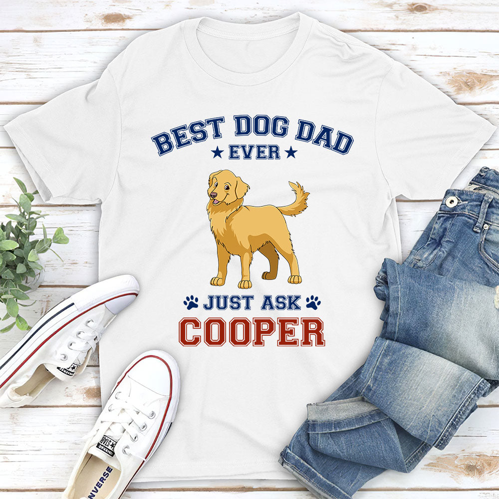 Top - Quality Personalized Custom Premium Red and Blue Dog Dad T - shirt