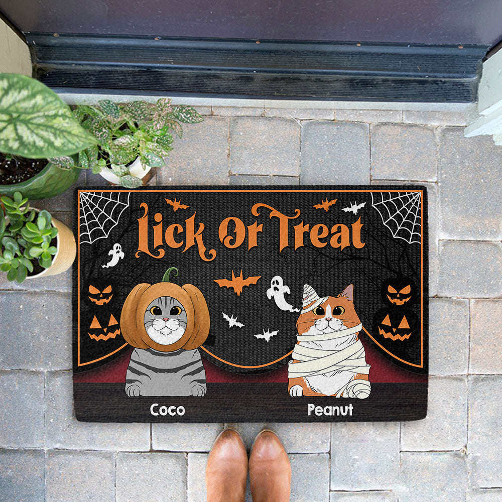 Lick Or Treat - Customizable Personalized Dog Picture Doormat for Pet Lovers