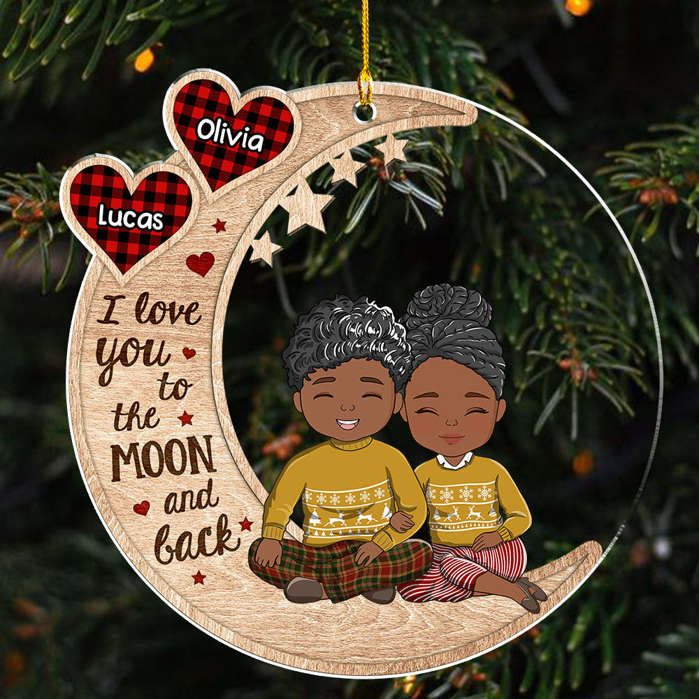 I Love You - Personalized Custom Acrylic Christmas Ornament (4' Diameter, 0.2' Thickness)