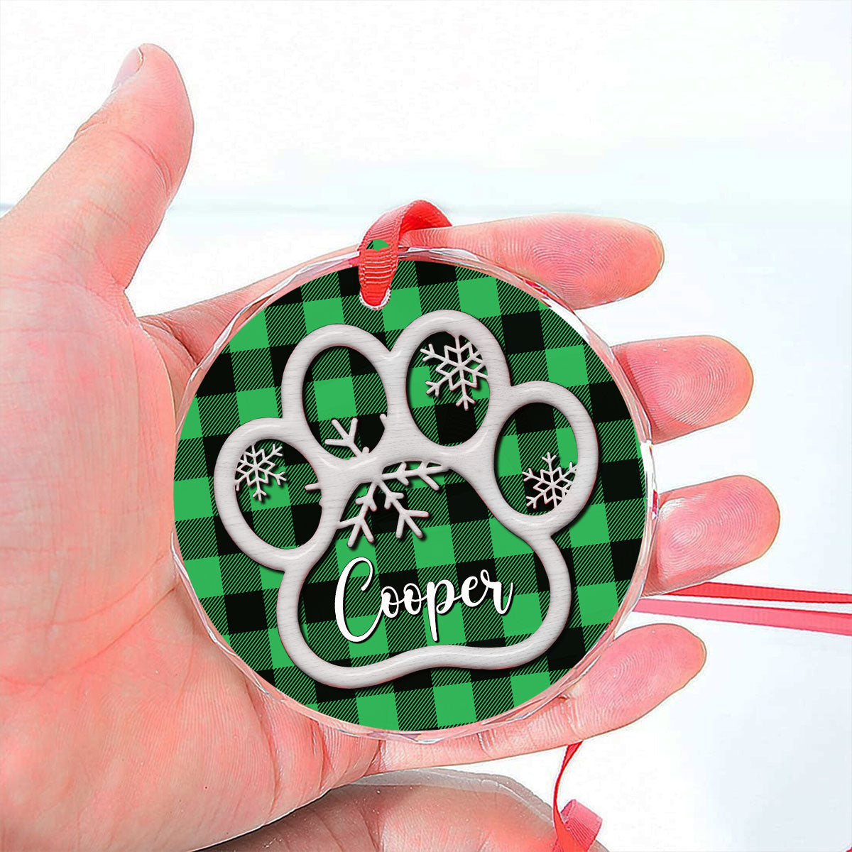 Paw Prints - Stunning Personalized Custom Glass Ornament for Special Occasions