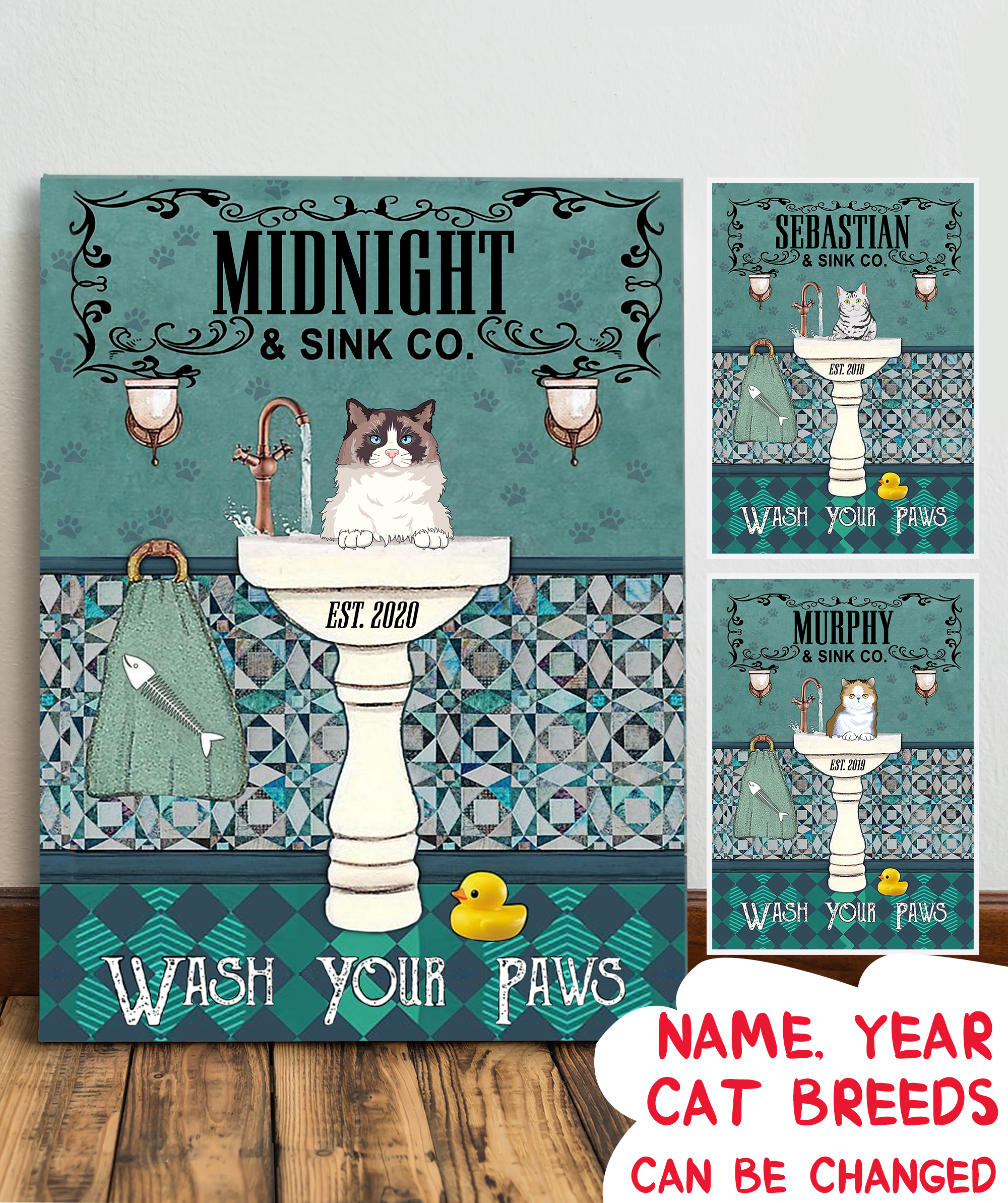 Sink Company - Premium Personalized Custom Matte Canvas for Pet Lovers