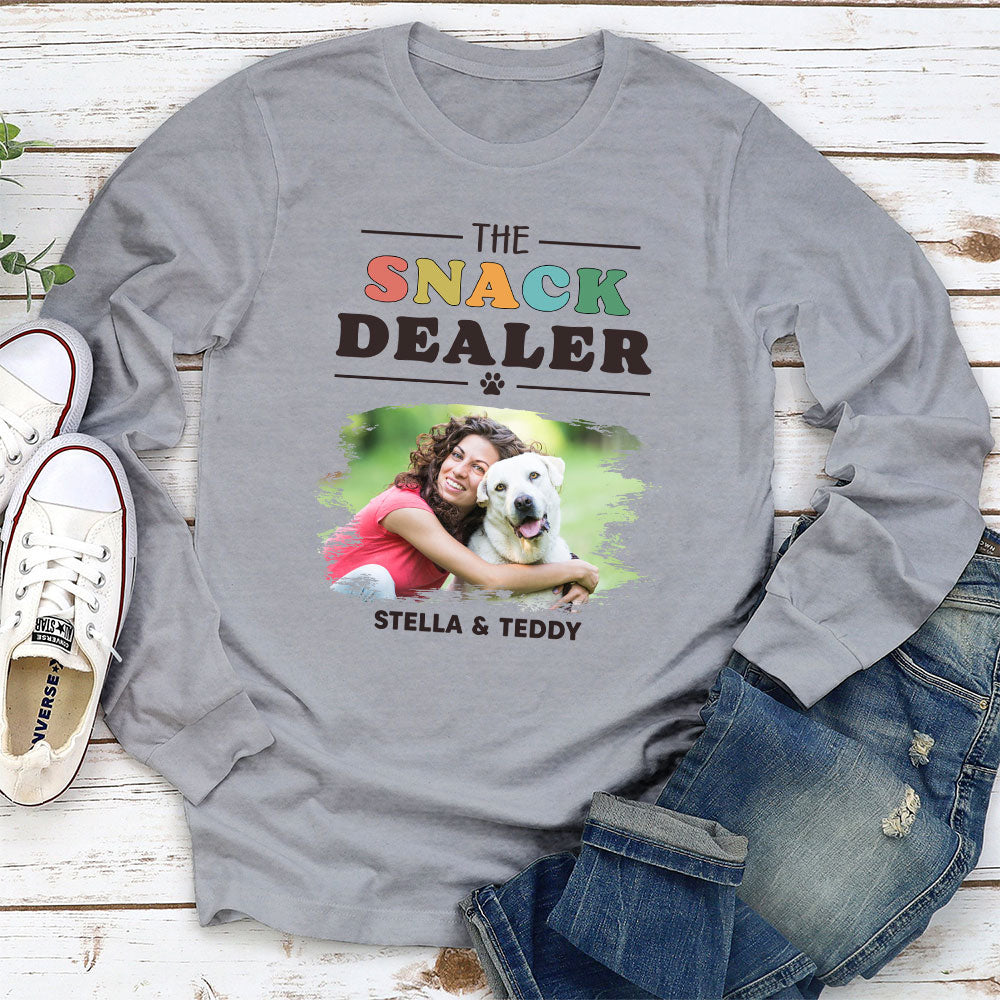 The Snack Dealer 2 - Personalized Custom Long Sleeve T-shirt for Pet Lovers