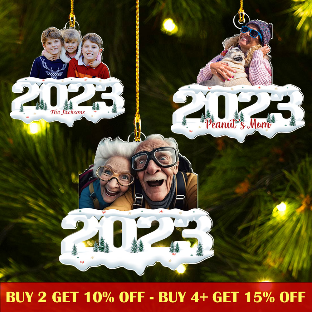 2023 Christmas Custom Photo Acrylic Ornament for Friends and Colleagues - Personalized Joy of the Season