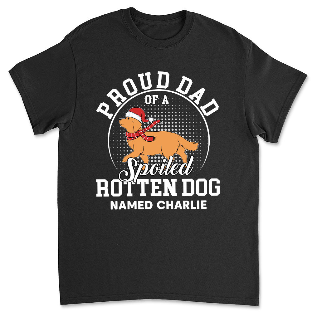 Proud Dad Mom Dogs - Personalized Custom Unisex Cotton Blend T-shirt for Pet Lovers