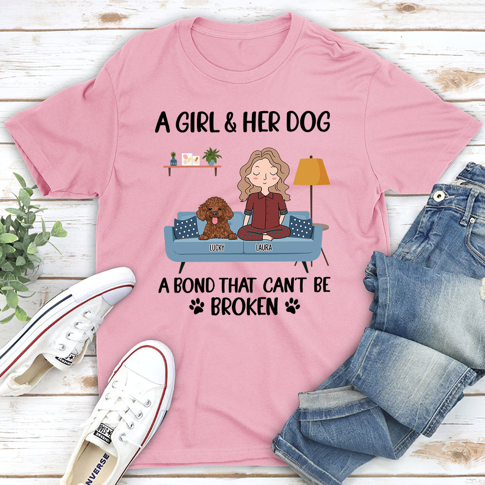 Personalized Custom Unisex 'A Girl And Her Dog' T-Shirt - Ideal Gift for Pet Lovers
