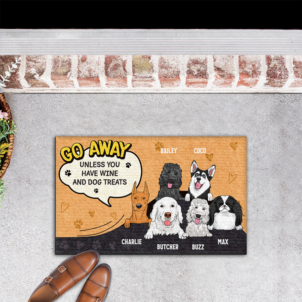 Personalized Custom 'Go Away Unless You' Doormat for Pet Lovers