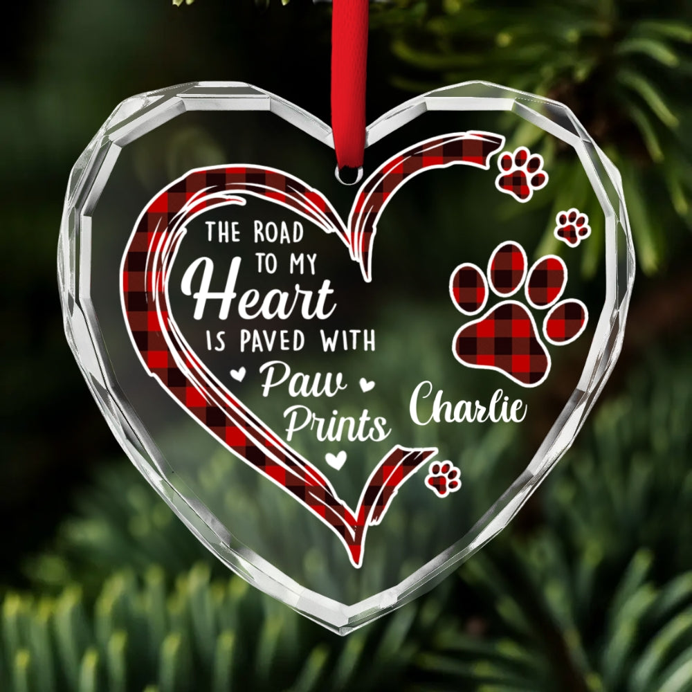 The Enchanting Road To Fur Mom's Heart - Personalized Custom 8mm Thick 3.07-inch Tall Glass Ornament