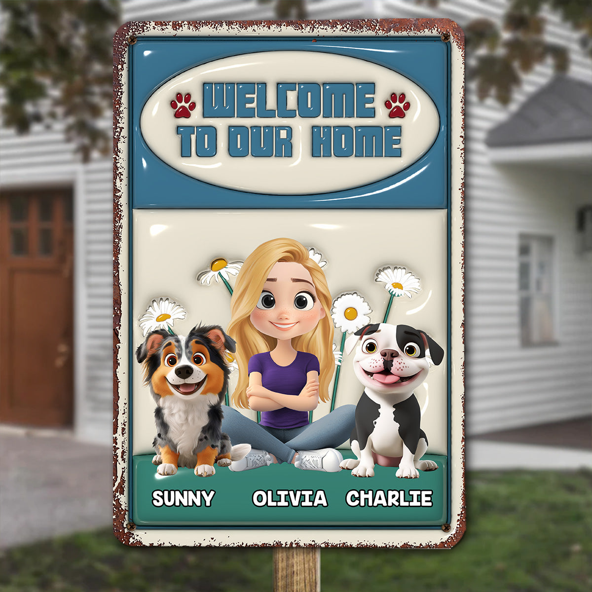 Exclusive Personalized Custom 3D Inflated Effect Metal Sign for Your Home or Office