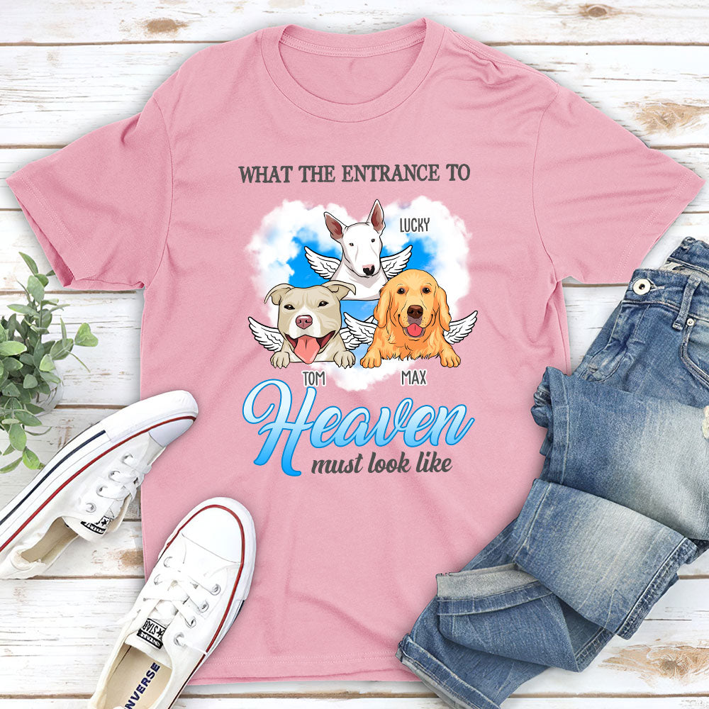 Heaven's Entrance - Personalized Custom Unisex 5.3 oz T-shirt for Pet Lovers