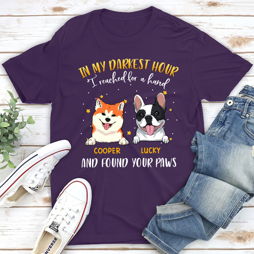 Found My Dog Paw - Personalized Custom Unisex 5.3 oz T-shirt for Pet Lovers