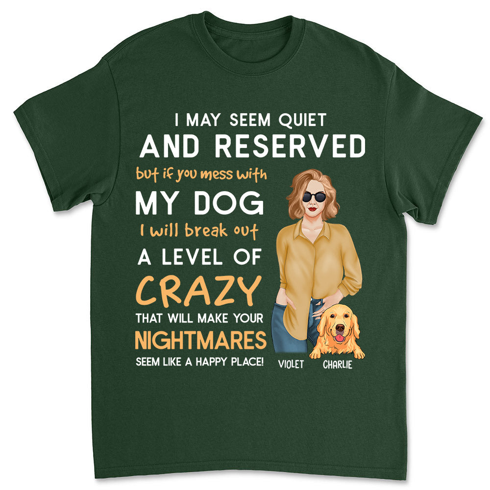 Quiet And Reserved - Personalized Custom Unisex Cotton Blend T-shirt for Pet Lovers
