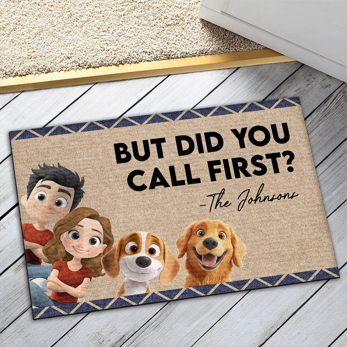 But Did You - Personalized Custom Pet Picture Doormat with Multiple Sizes and Options