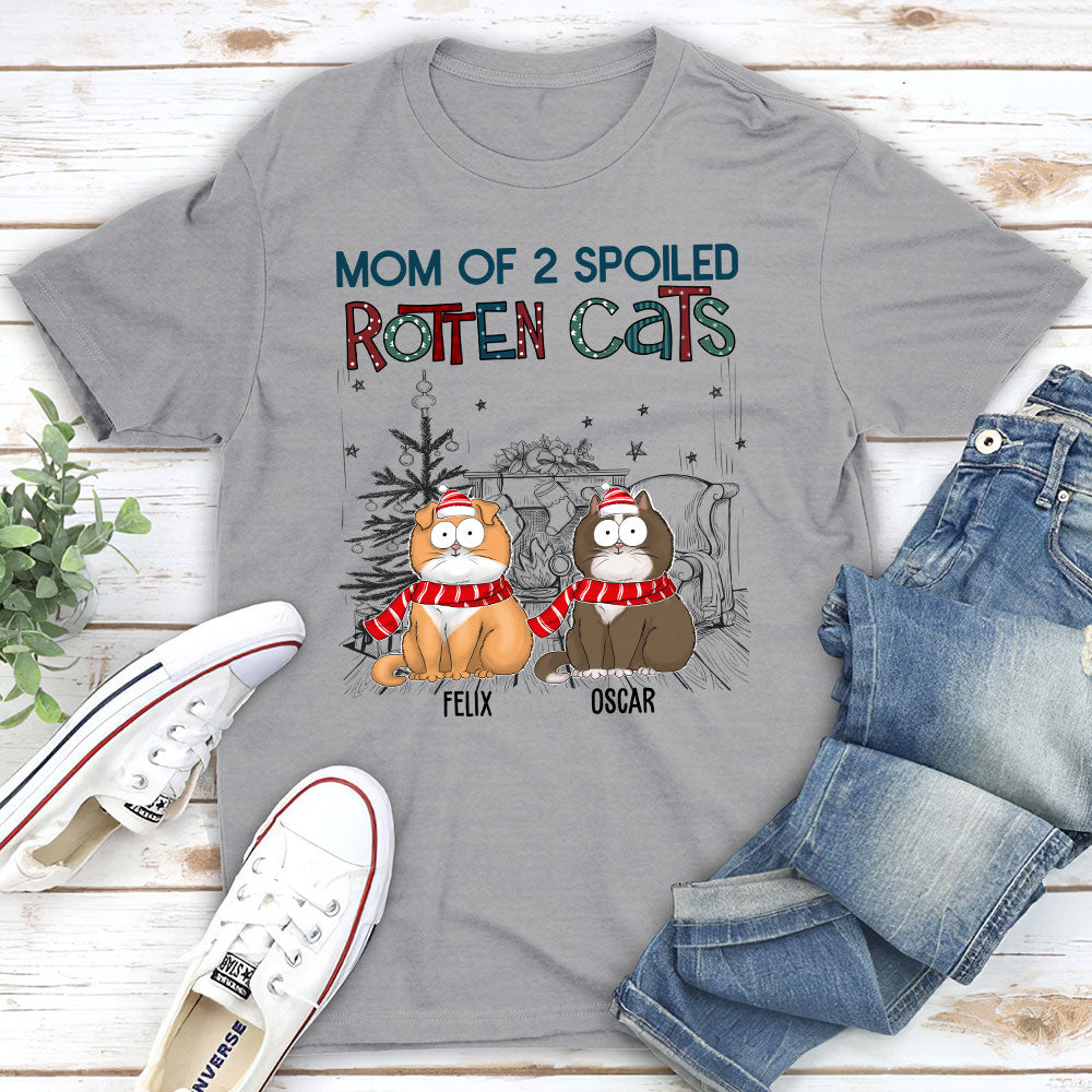 Dad Of A Spoiled Rotten Dog - Personalized Custom Unisex 5.3 oz T-shirt