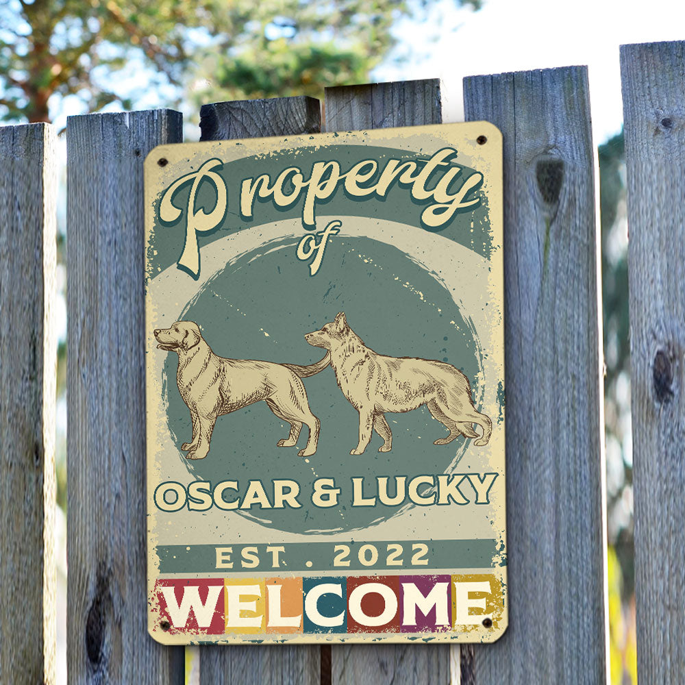 Personalized Custom Metal Sign - Ideal Property Decor for Dog Lovers