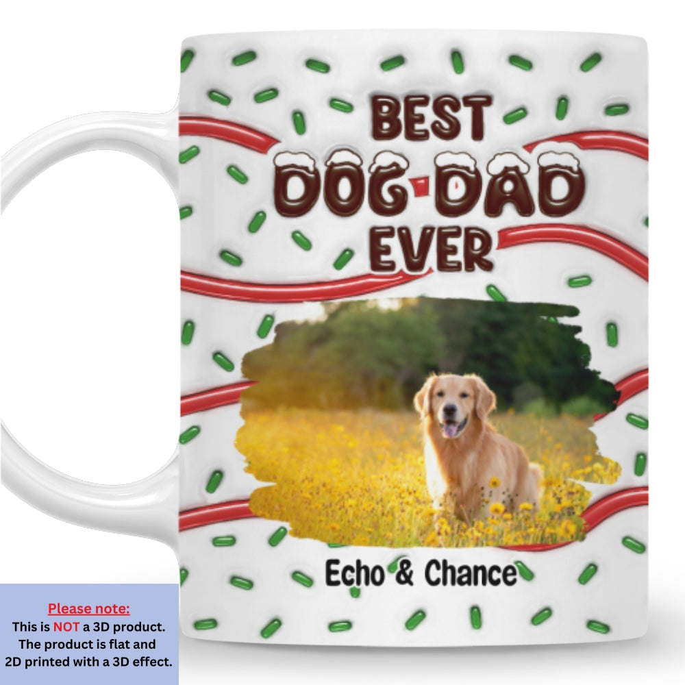 Best Personalized Custom 3D Inflated Effect Mug for Dog Moms and Dads with Cake Photo