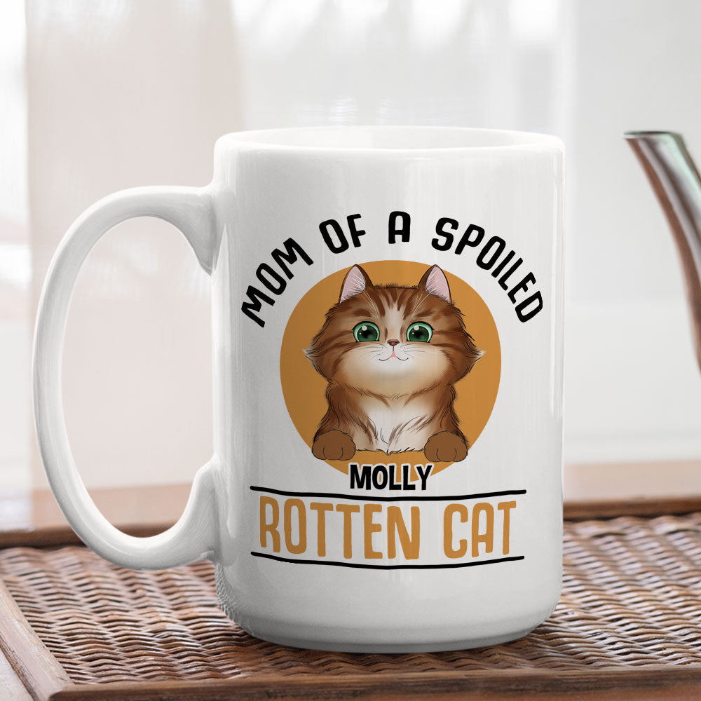 Spoiled Rotten Cat - Exquisitely Personalized Custom Coffee Mug for Pet Lovers