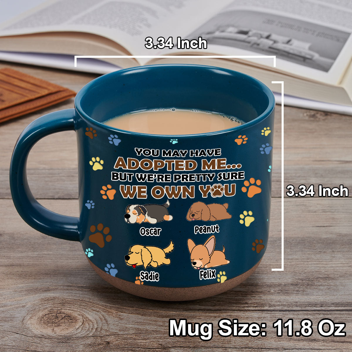 I'm Sure I Own You - 11oz Personalized Custom Ceramic Mug in Dark Blue or White