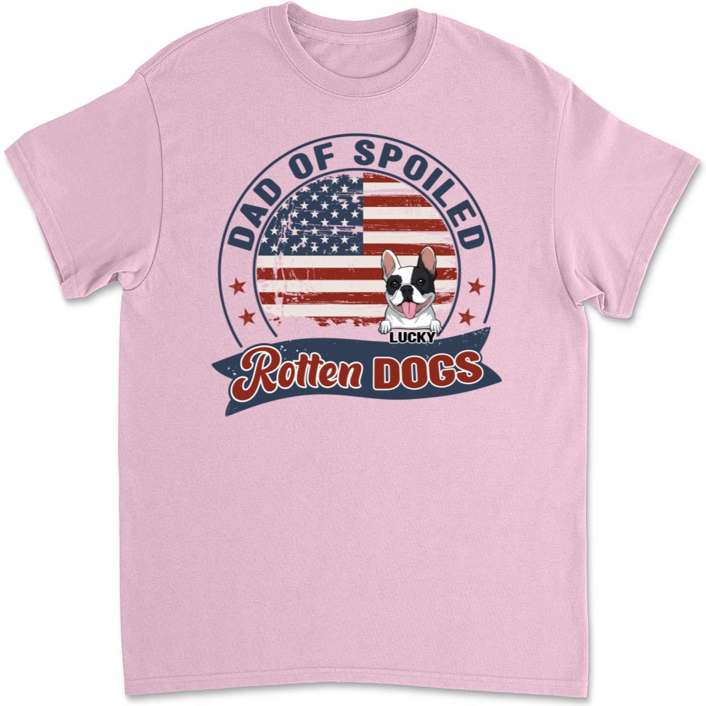 Mom Dad Of Spoiled Rotten Dogs - Customizable Personalized Unisex 5.3 oz T-shirt