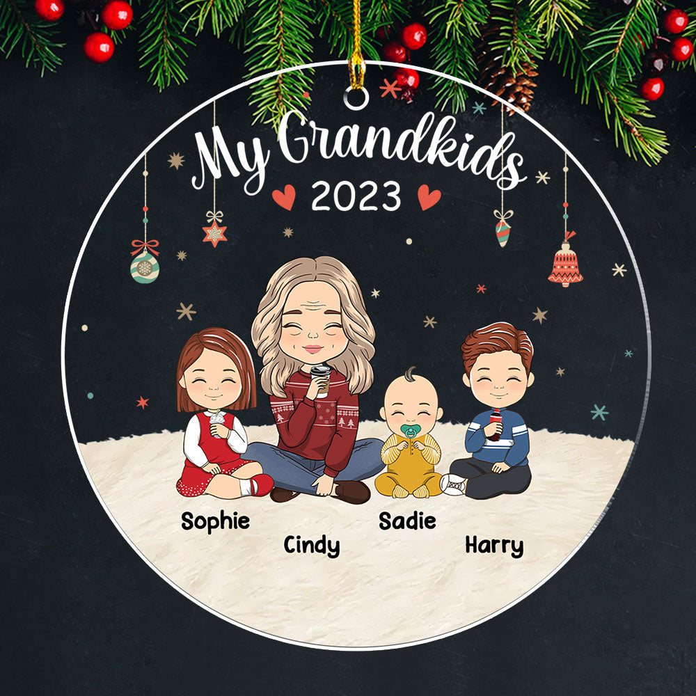All My Grandkids - Customizable Personalized Acrylic Christmas Ornament
