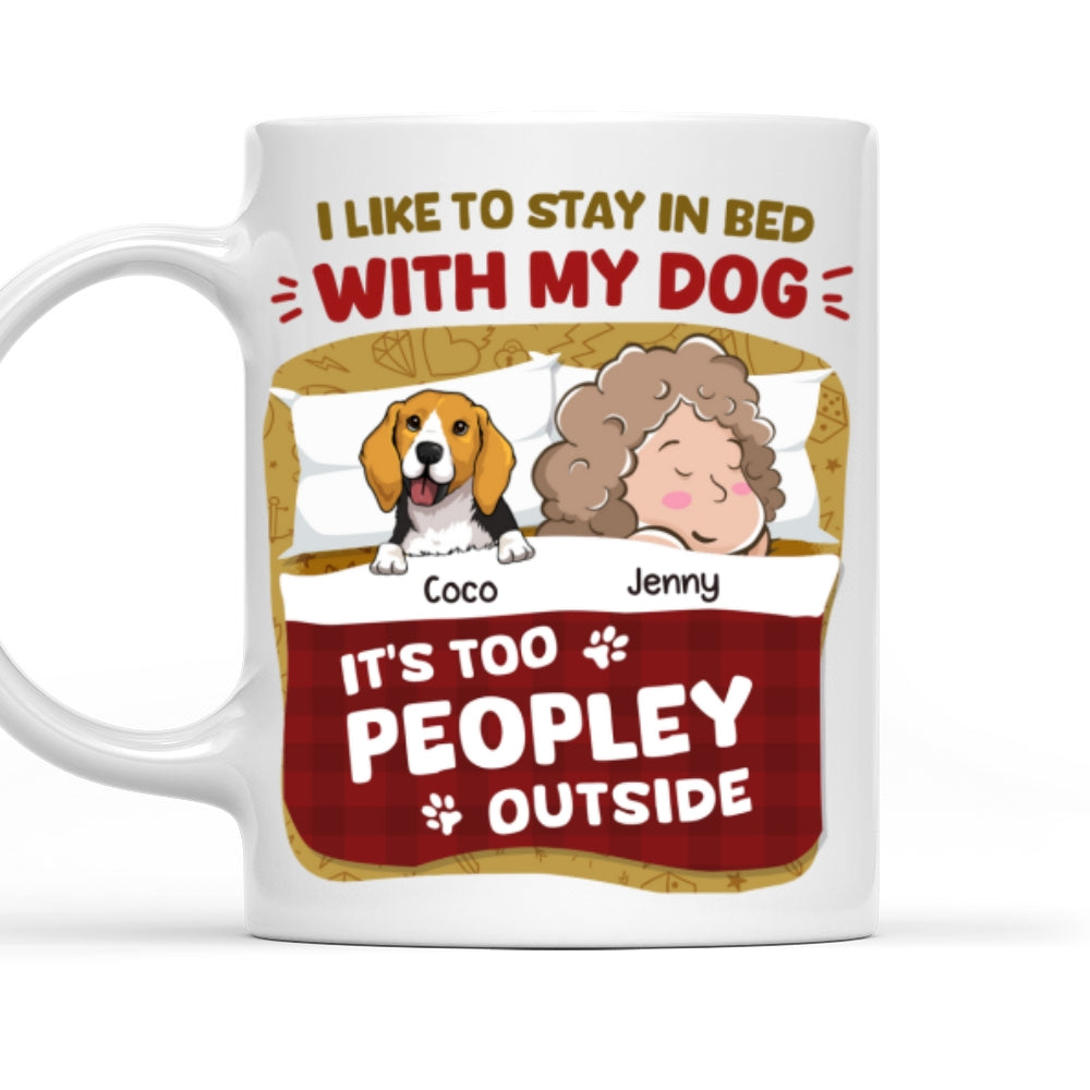 Personalized Custom Coffee Mug - Ideal for Staying in Bed with Your Dogs, Perfect Gift for Pet Lovers