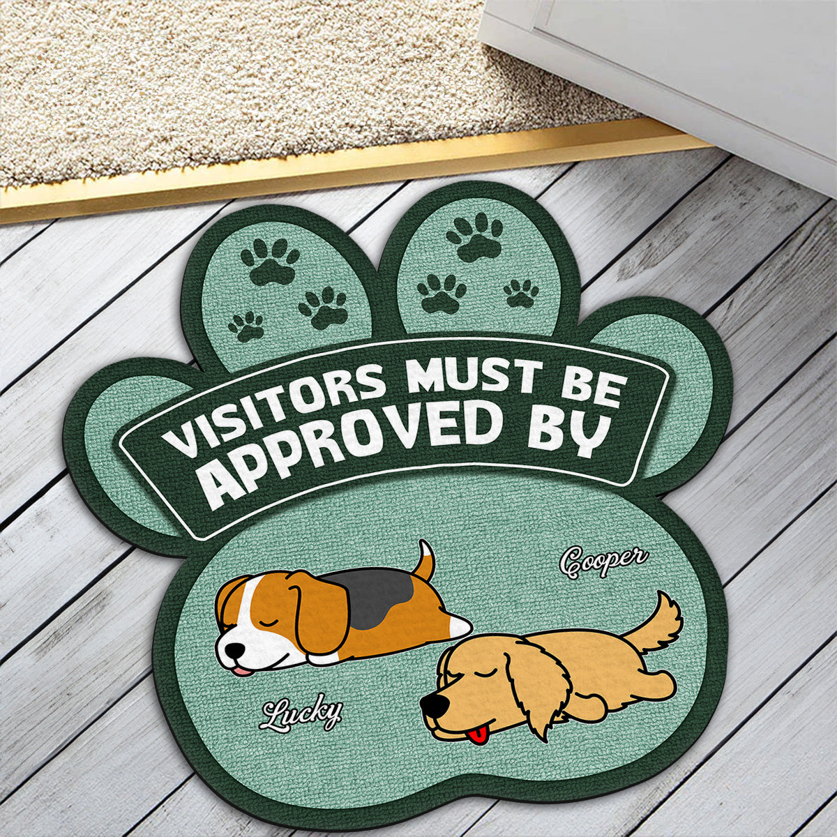 Must Be Approved - Customizable Personalized Dog Picture Doormat