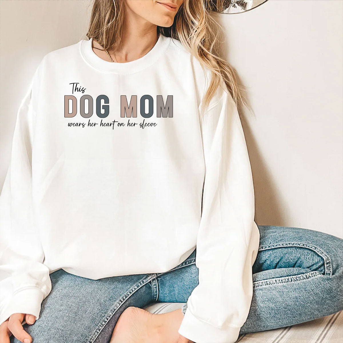 This Dog Mom - Personalized Custom Unisex 6.0 oz Long Sleeve T-shirt