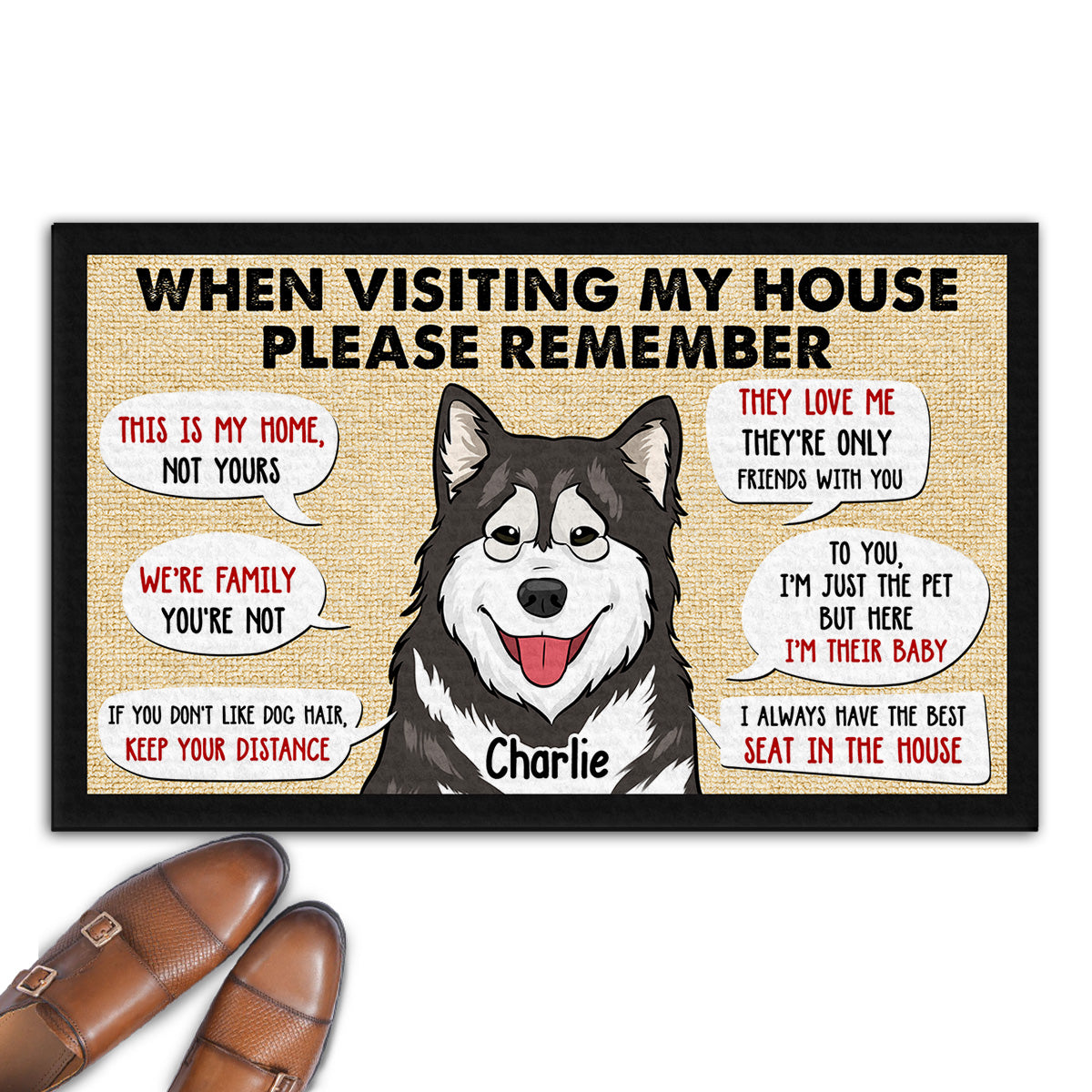 Personalized Custom Doormat - The Perfect Welcome for Pet Lovers When Visiting Our House