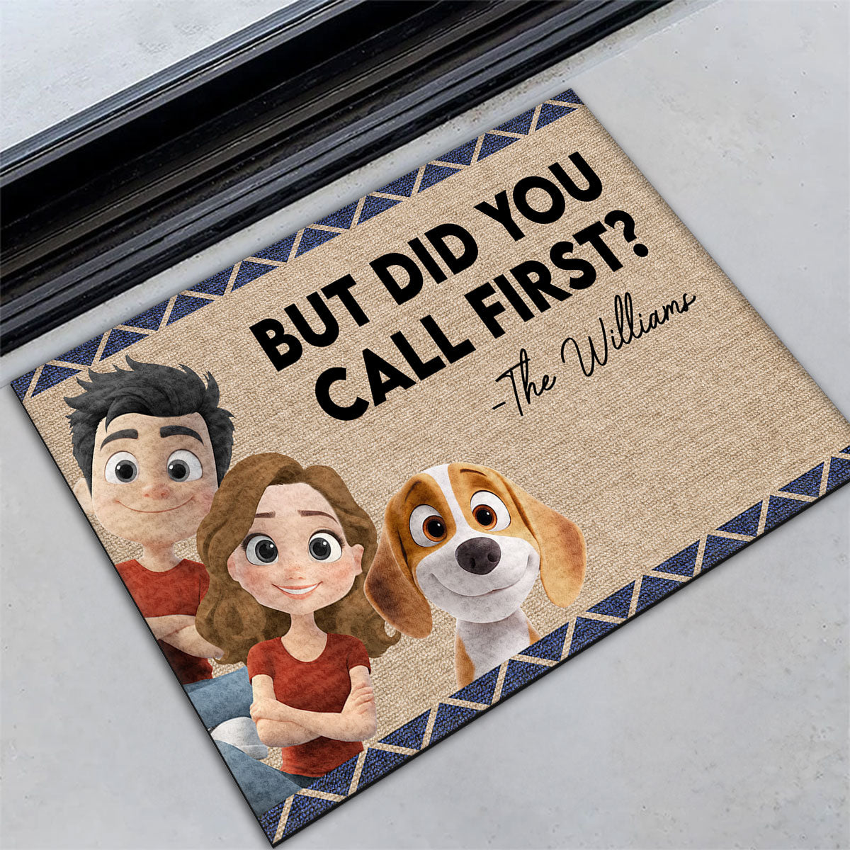 But Did You - Personalized Custom Pet Picture Doormat with Multiple Sizes and Options