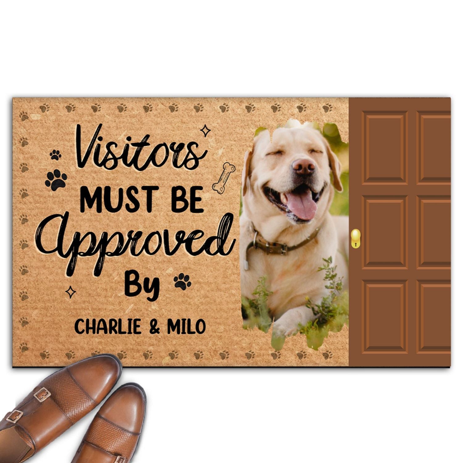 Everyone Must Be Approved By Dogs - Personalized Custom Photo Doormat with Standard or Premium Options in Multiple Sizes