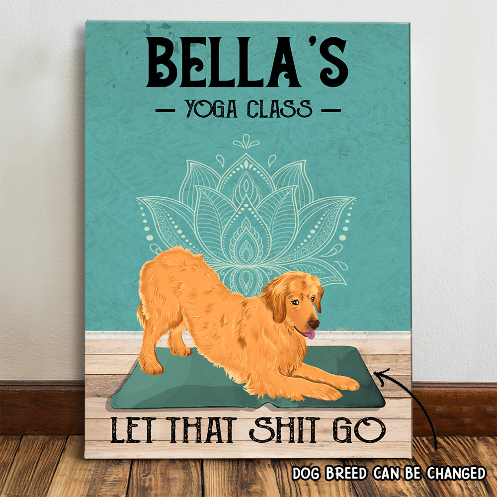 Exclusive Dog Yoga Class - Personalized Custom Matte Canvas Print for Pet Lovers