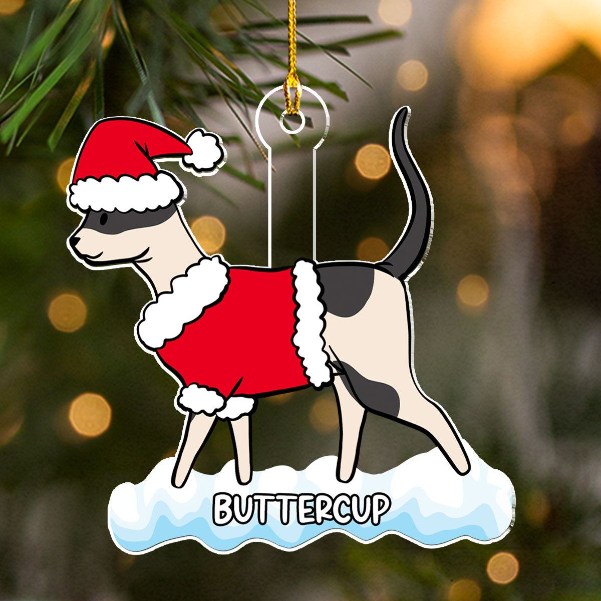 Cat Snow - Customizable Personalized Acrylic Christmas Ornament